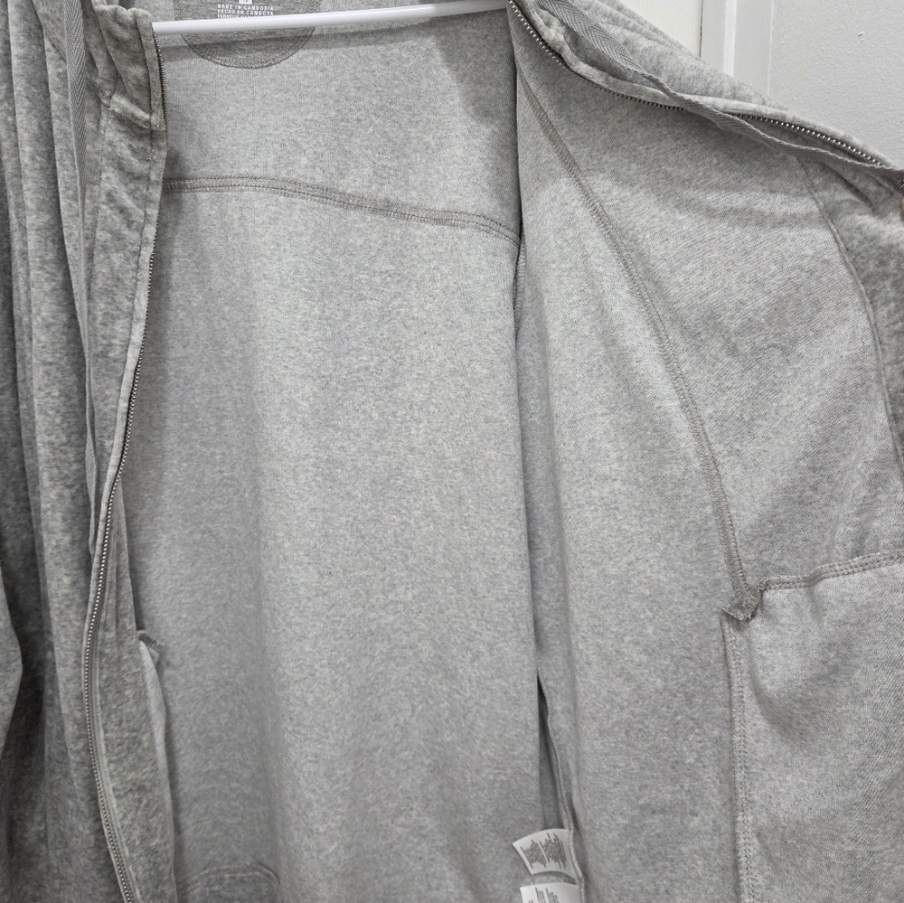 Jones New York Sport Velour Hoodie Gray Zip Front SZ 1X - Picture 10 of 15